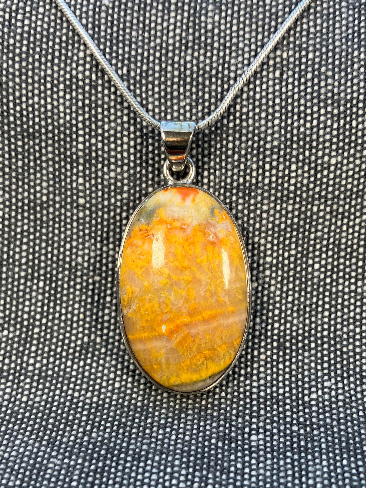 Bumblebee Jasper Medium Oval Pendant