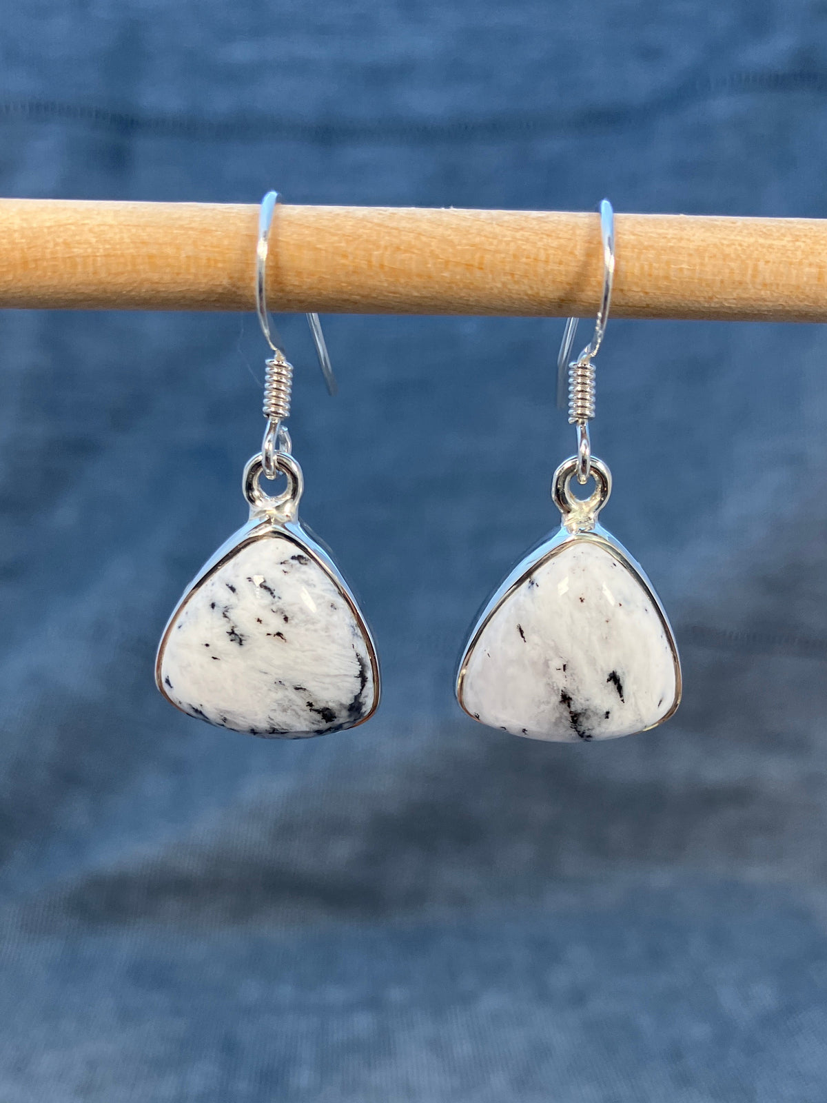 Merlinite Triangle Earrings
