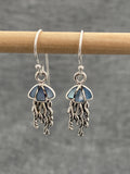 Blue Shell Jellyfish Earrings