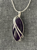 Amethyst Leaf Waft Pendant