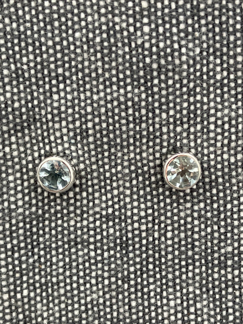 Blue Topaz 5mm Studs