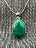 Malachite Small Oval Pendant