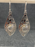 Moonstone Large Jali Earrings