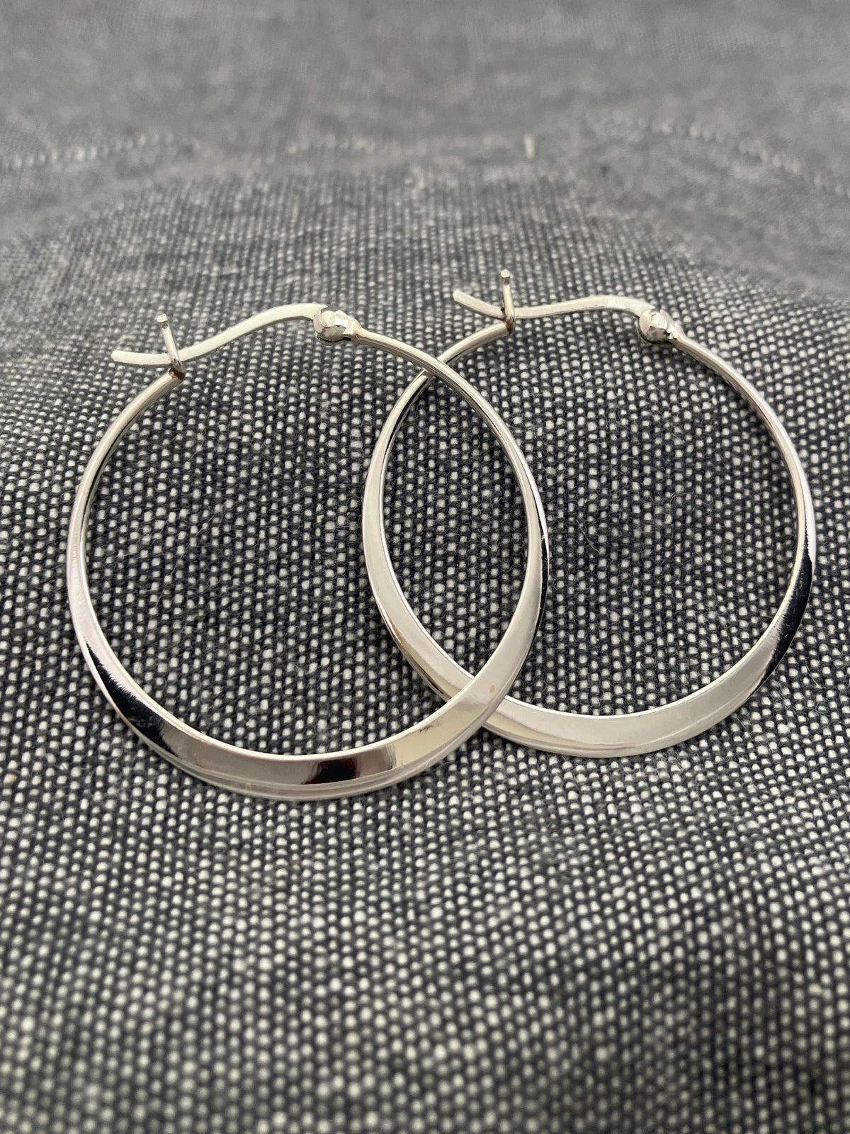 Flattened Creole Hoops