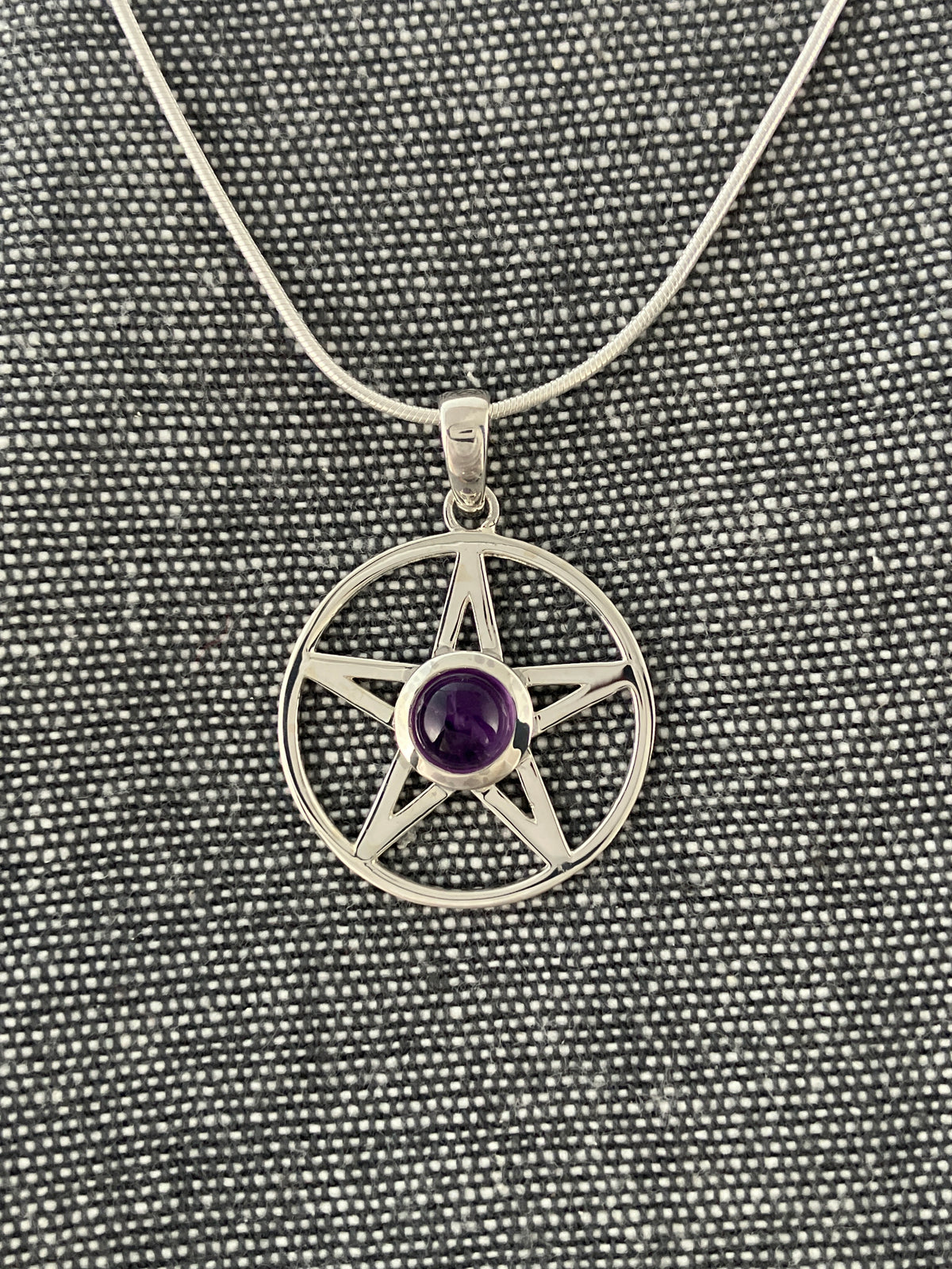 Amethyst Pentagram Pendant