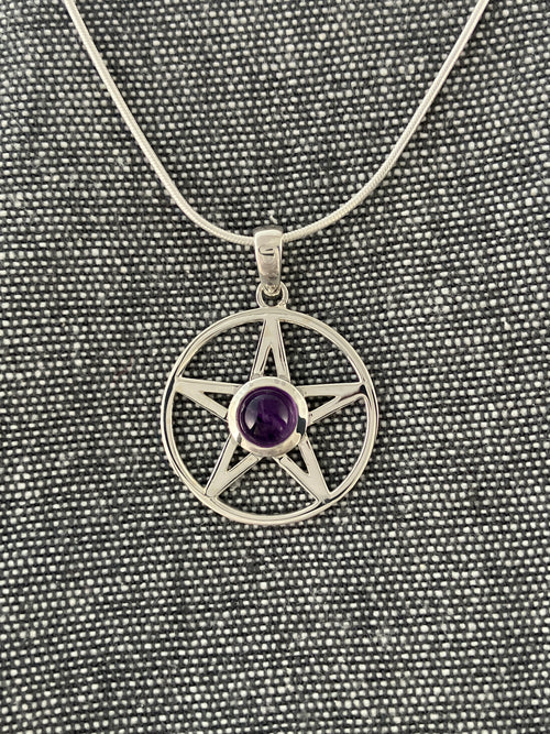 Amethyst Pentagram Pendant