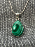 Malachite Small Pear Pendant