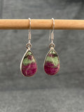 Ruby Zoisite Medium Pear Earrings