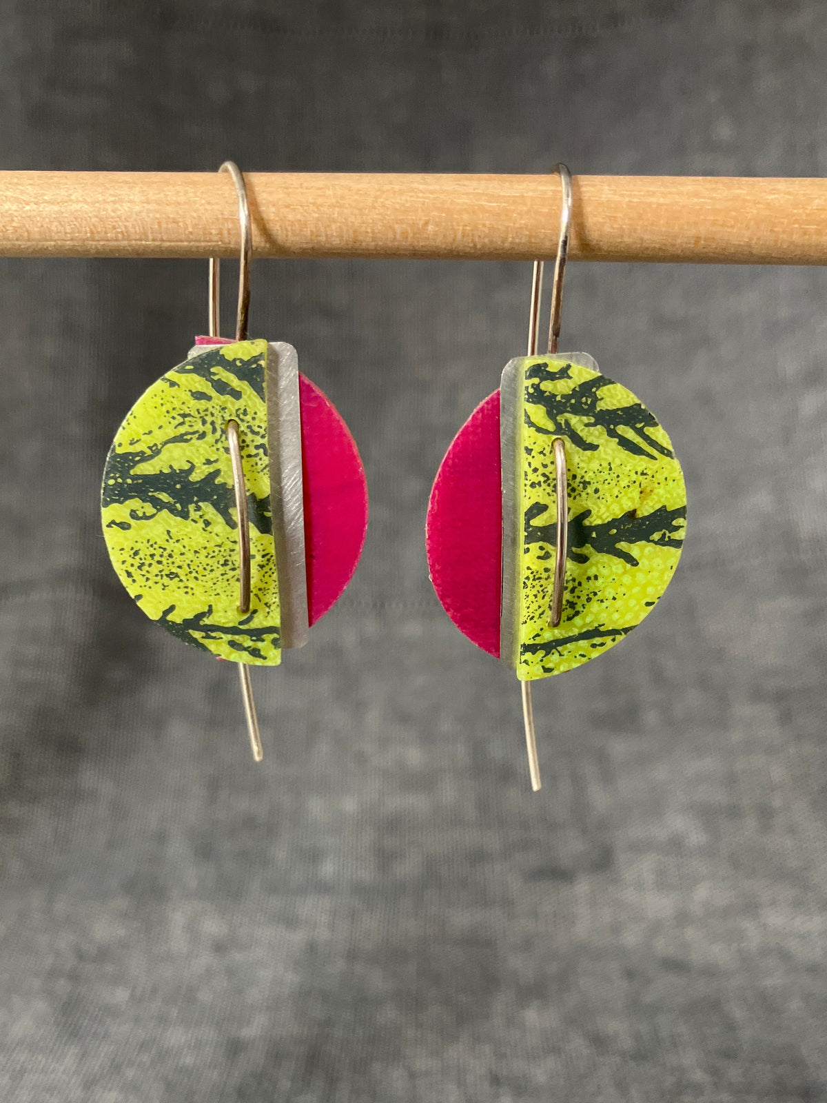 Miro Lime & Pink Earrings
