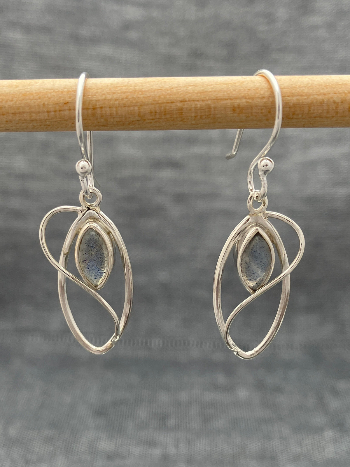 Labradorite Whip Over Earring