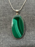 Malachite Long Oval Pendant