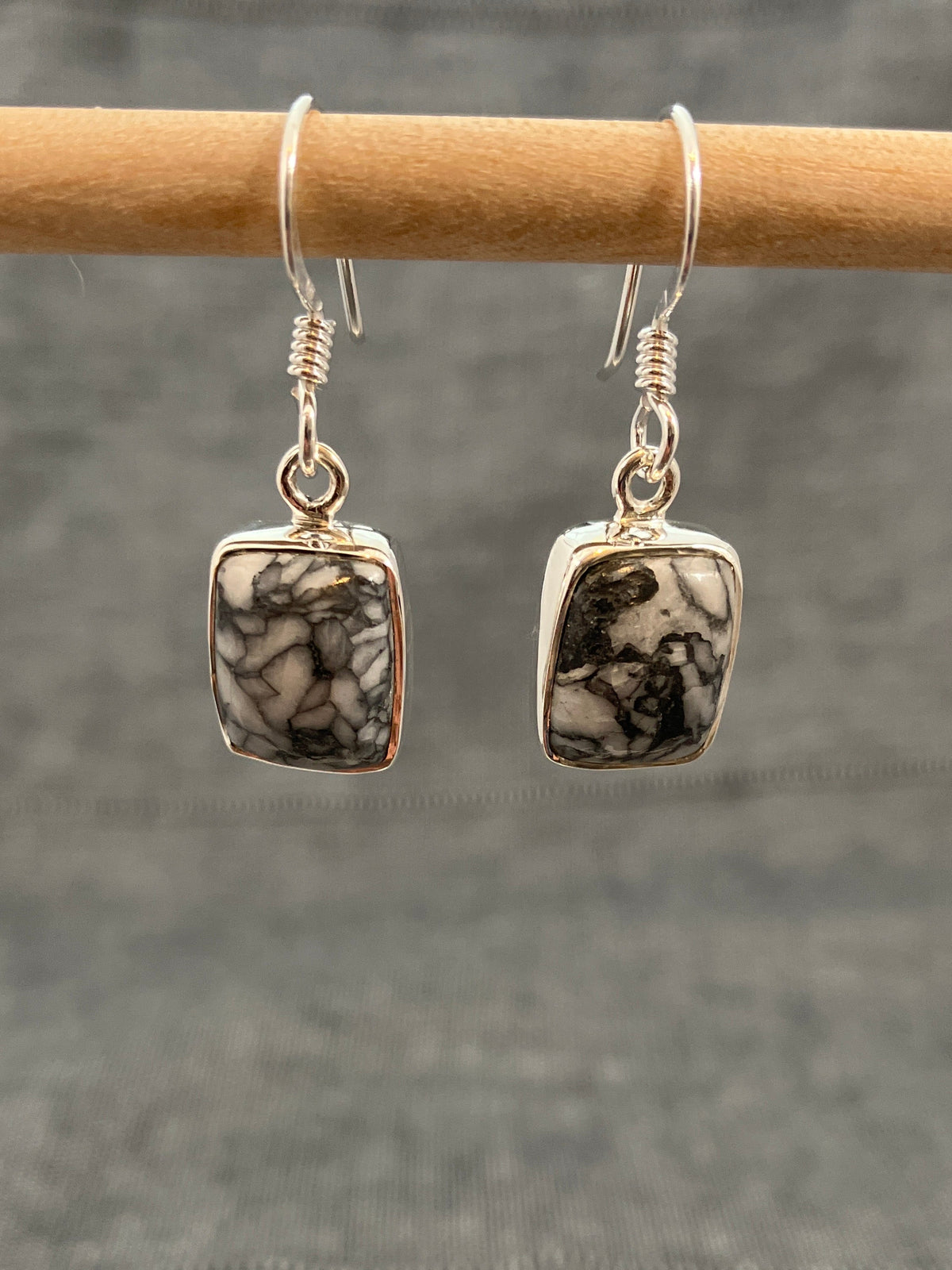 Pinolith Jasper Small Rectangle Earrings