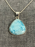 Larimar Wide Pear Pendant