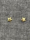 Domed Star Gold Plated Studs