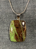 Gaspeite Rectangle Pendant