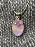 Pink Moonstone Oval Pendant 2