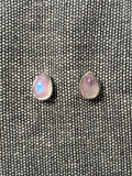 Pink Moonstone Pear Studs