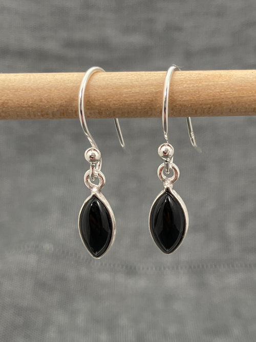 Black Onyx Marquise Earrings
