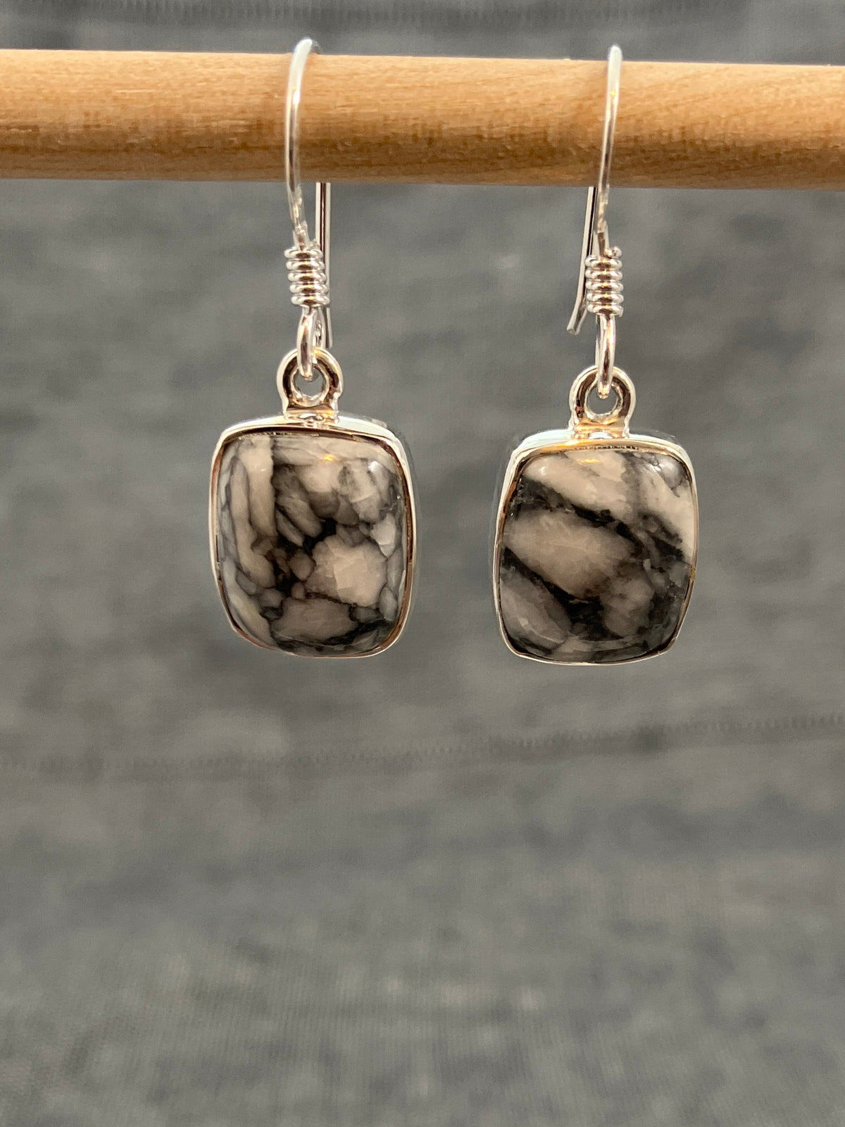 Pinolith Jasper Rectangle Earrings