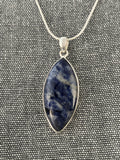 Sodalite Simple Leaf Pendant