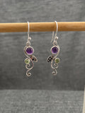 Amethyst And Peridot Tendril Earring
