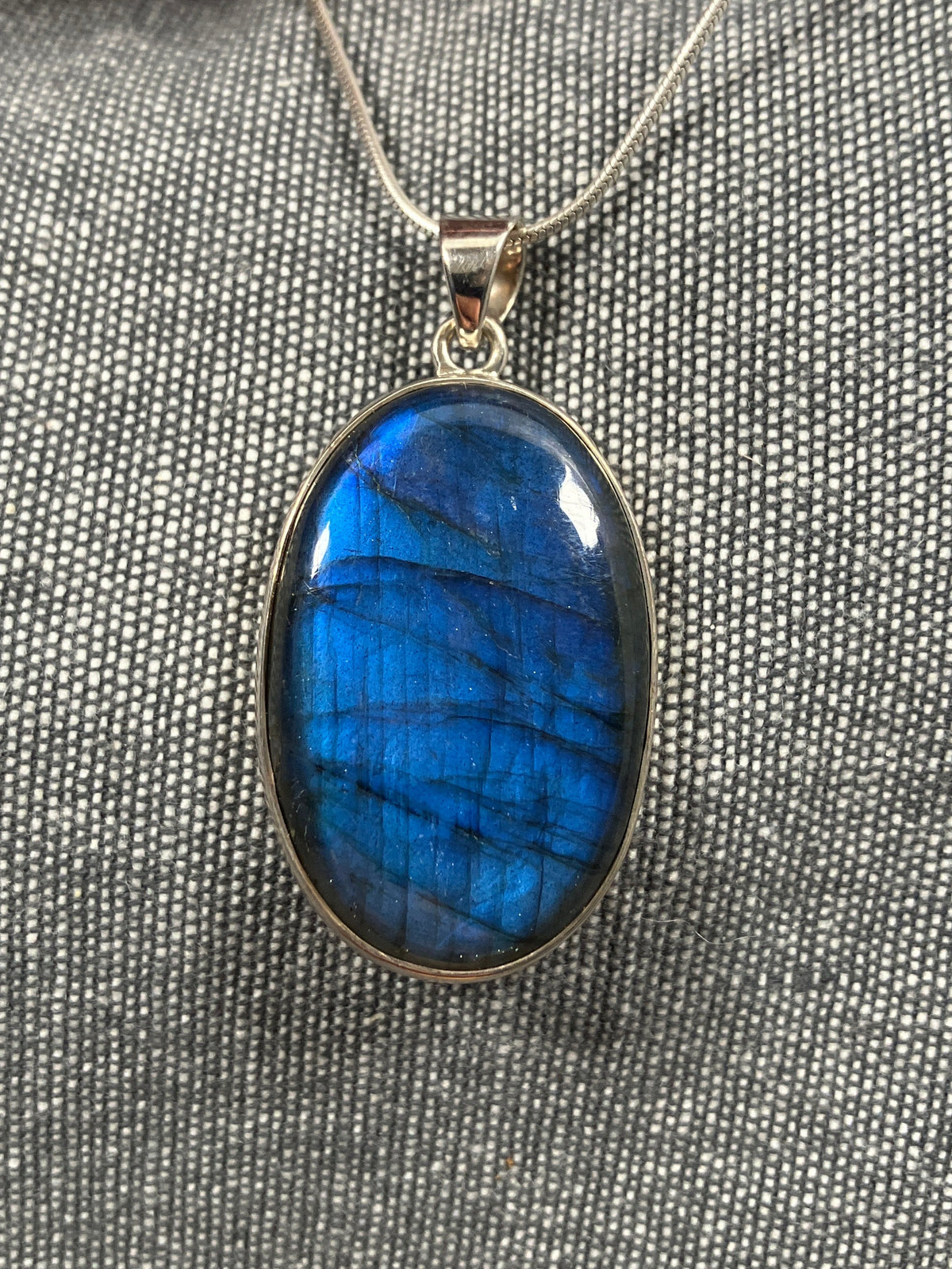 Labradorite Large Oval Pendant 3