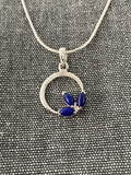 Lapis Leafy Circle Pendant
