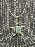 Paua Shell Smooth Turtle Pendant