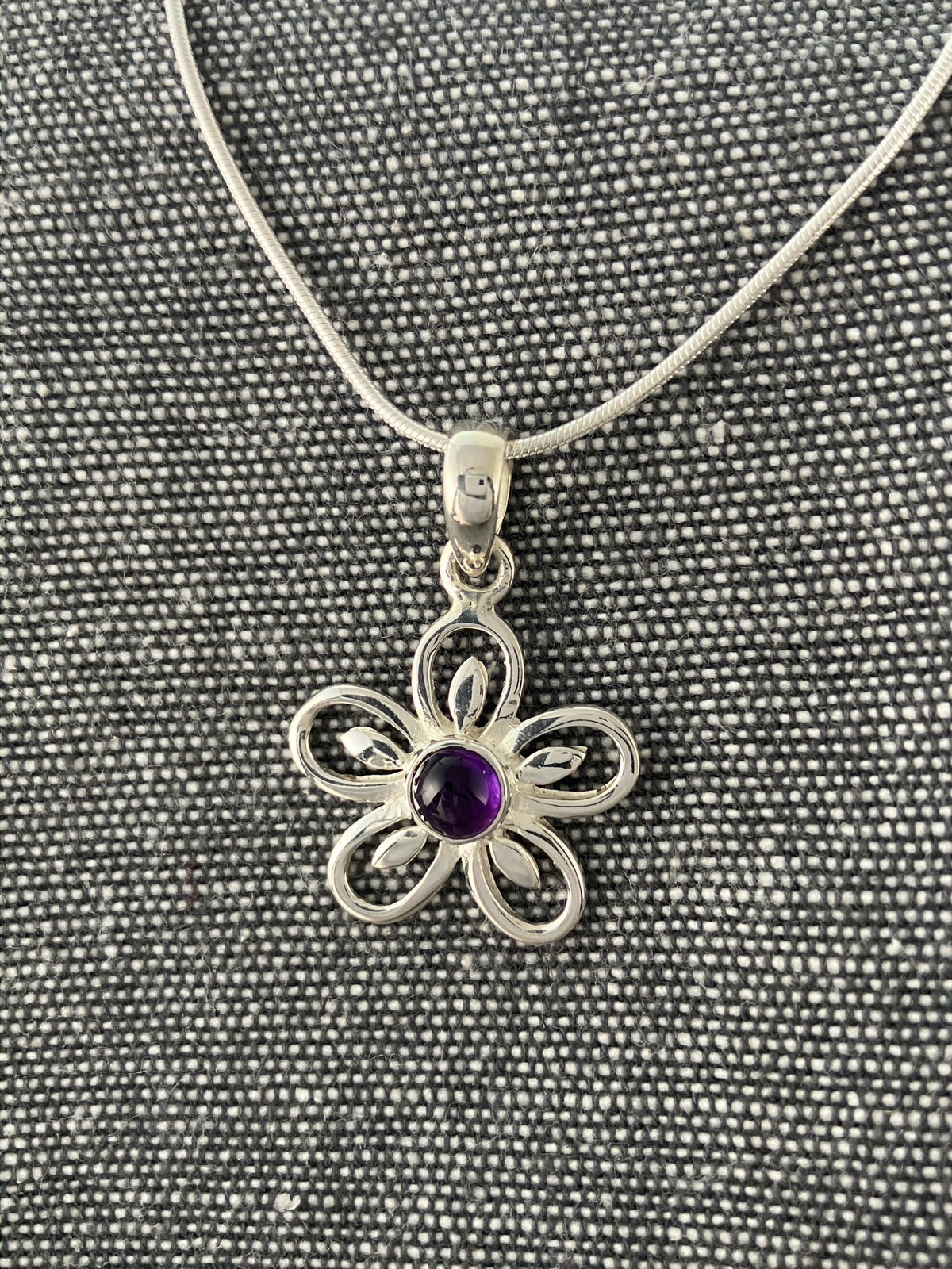 Amethyst Lazy Daisy Pendant