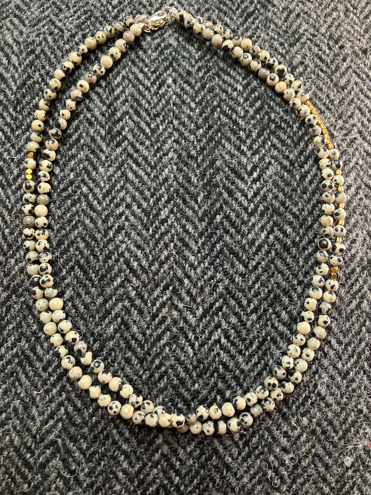 Dalmatian Jasper Bead Necklace