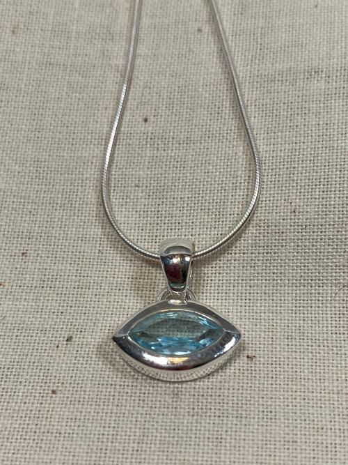 Blue Topaz Little Eye Pendant