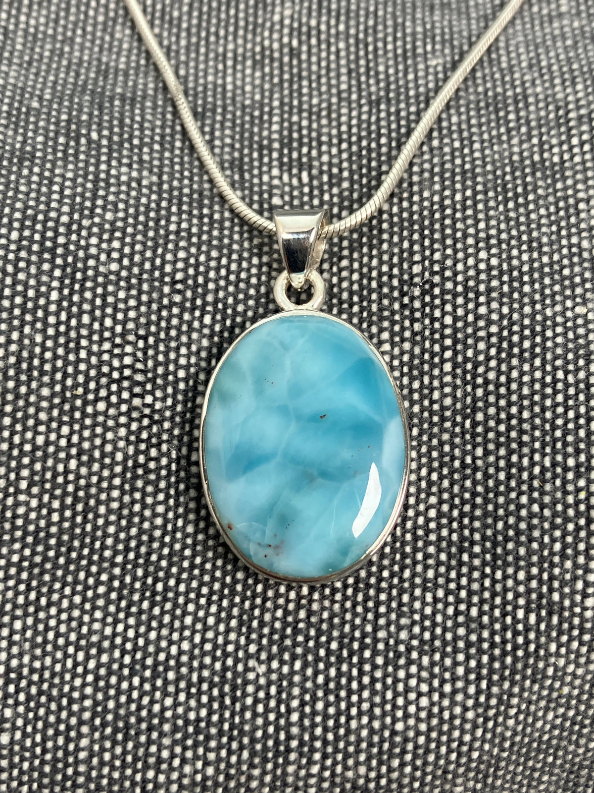 Larimar Oval Pendant