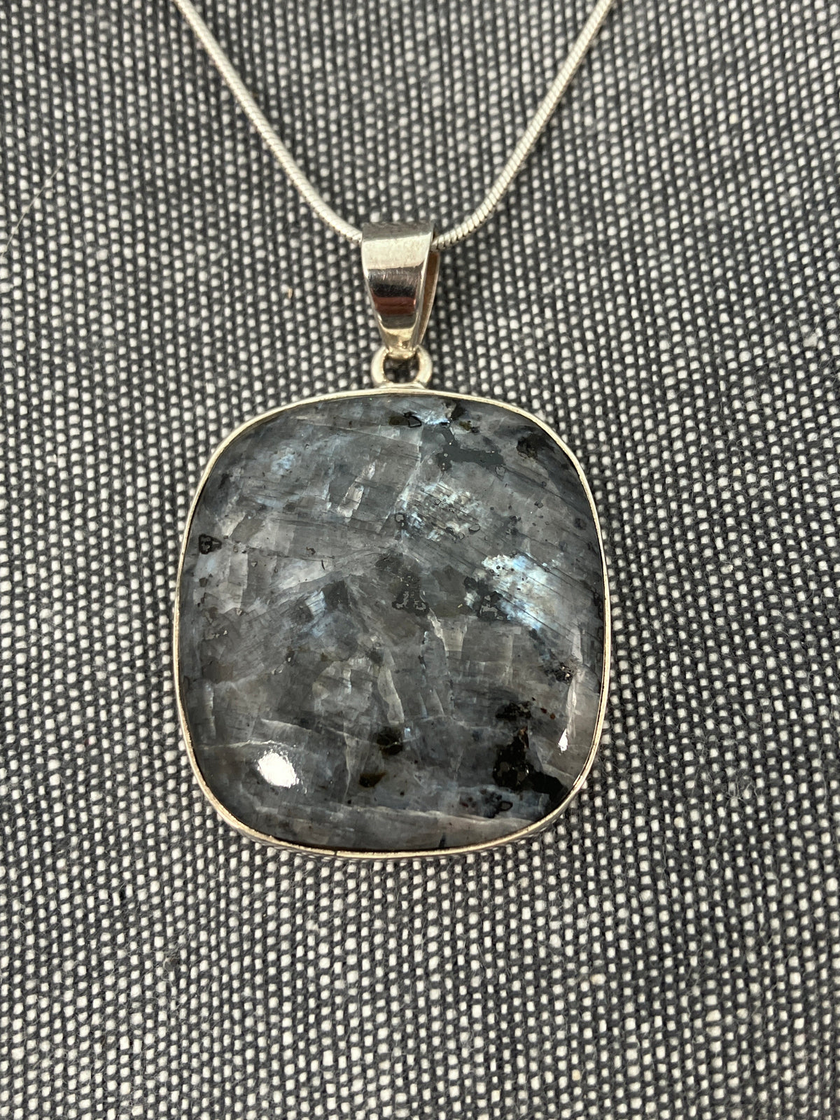 Larvikite Square Pendant