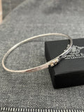 Hammered Beaded Bangle