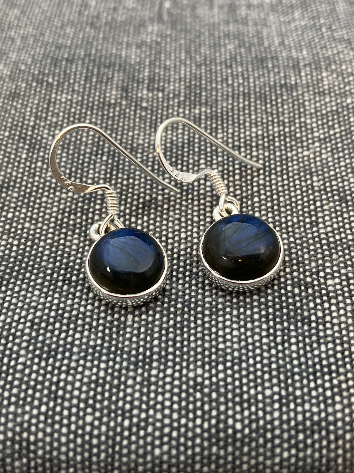 Labradorite Round Earrings