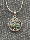 Paua Shell Tree Pendant