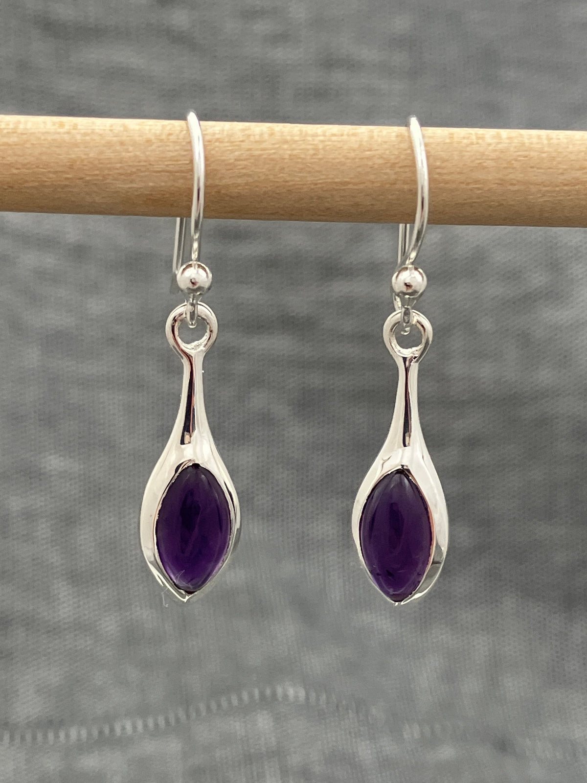 Amethyst Sleek Earrings