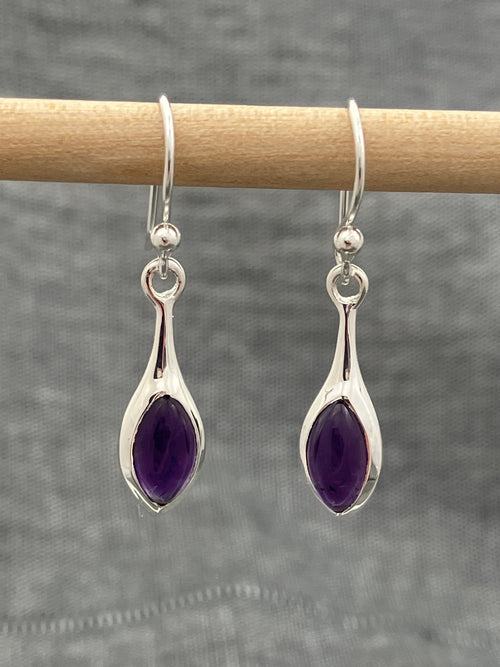 Amethyst Sleek Earrings