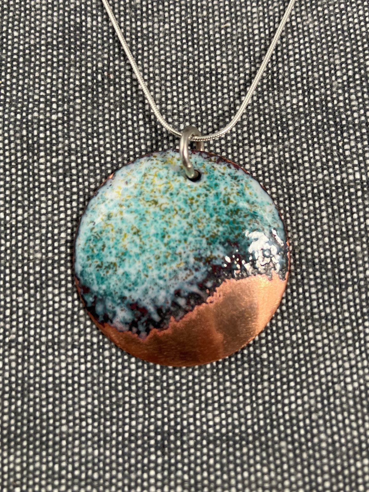 Round coast Copper Tip Pendant