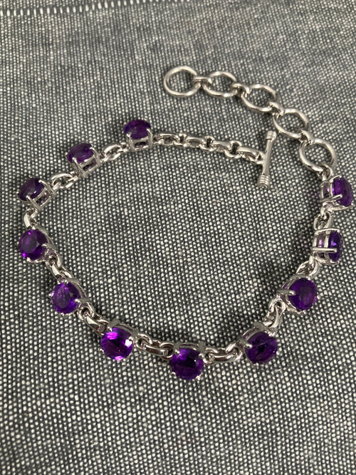 Amethyst Facetted Bracelet