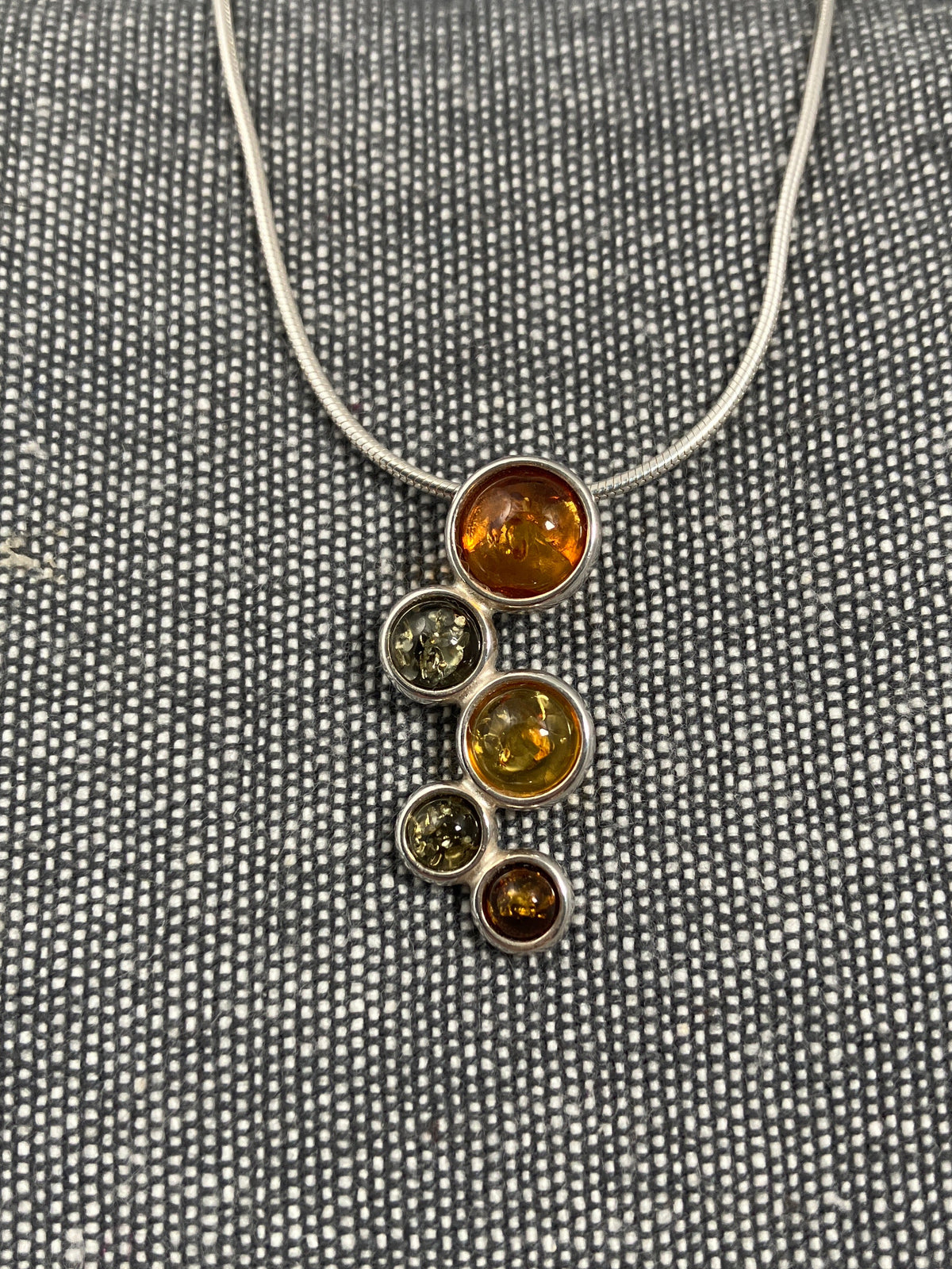 Multicoloured Amber Bubbles Pendant