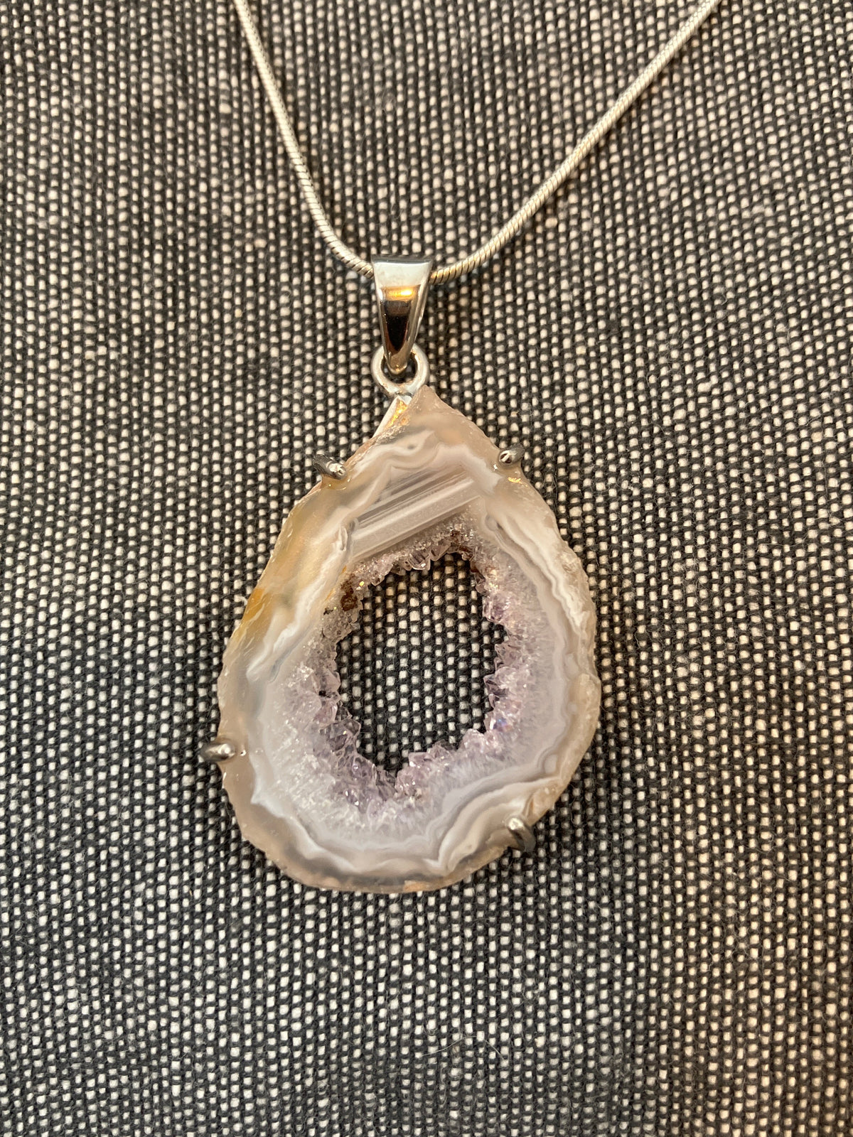 Agate Druzy Pendant
