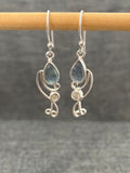 Apatite And Moonstone Curlicue Earring