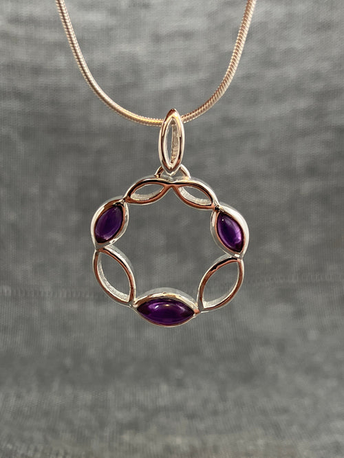 Amethyst Wreath Pendant