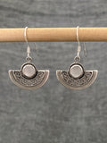 Mother Of Pearl Half Circle Earrings