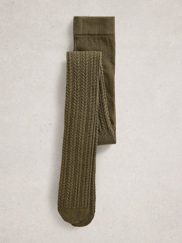 Patty Pattern Tights Chartreuse
