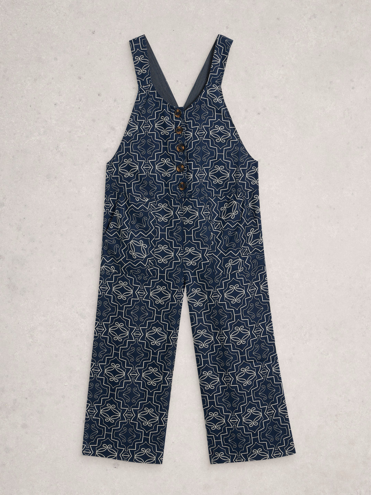 Viola Linen Dungaree Navy