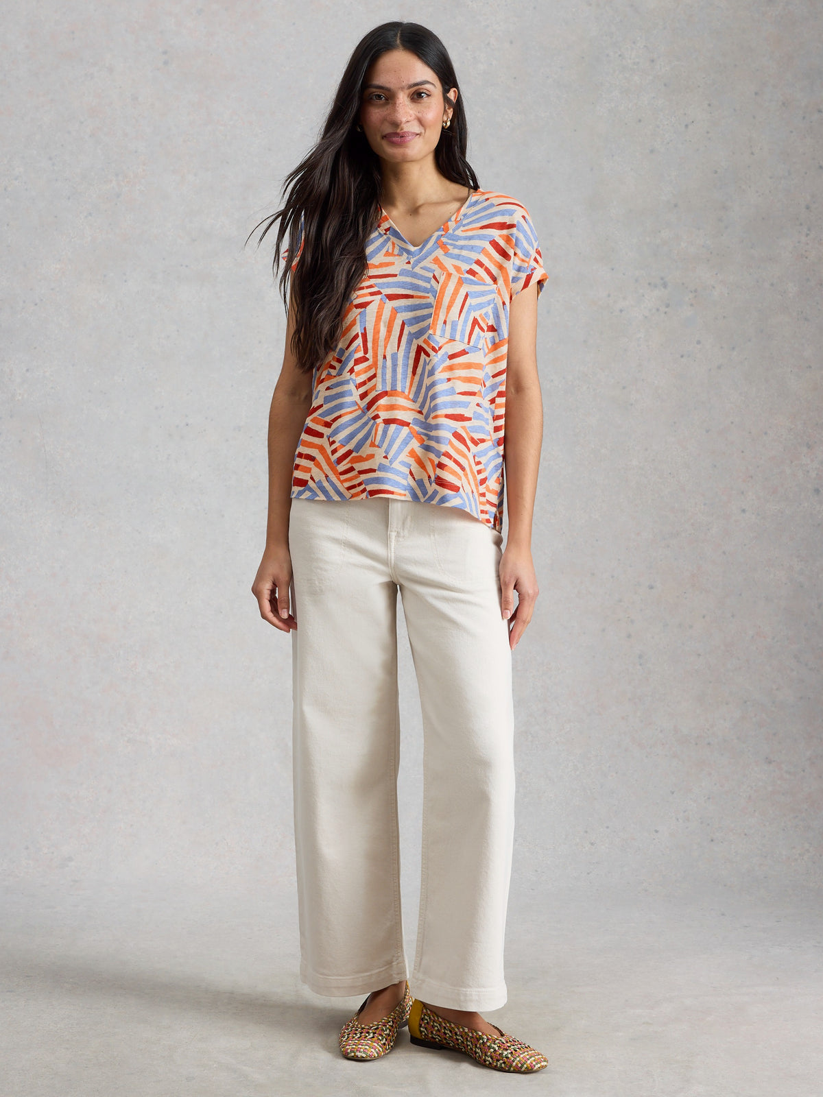 Iris Linen Tee Nat Mlt