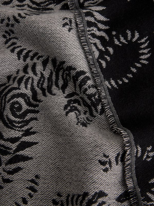 Midweight Pattern Scarf Black Pr