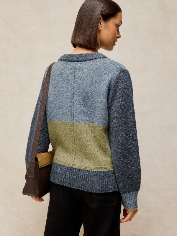 Lucie Crew Neck Jumper Blue